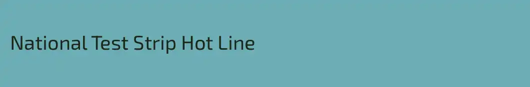 National Test Strip Hot Line